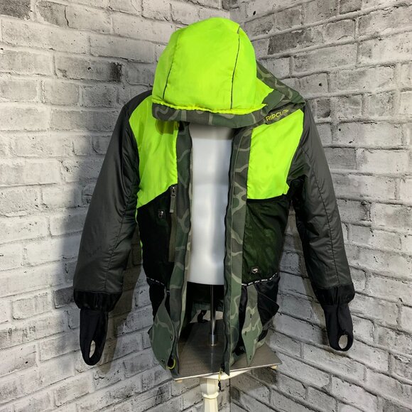 Rip Curl Snowboard Ski Winter Jacket Large Green Camo Hooded Unisex Snow Coat - Picture 6 of 16